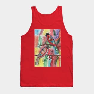 Rainbow Bullfinches Tank Top